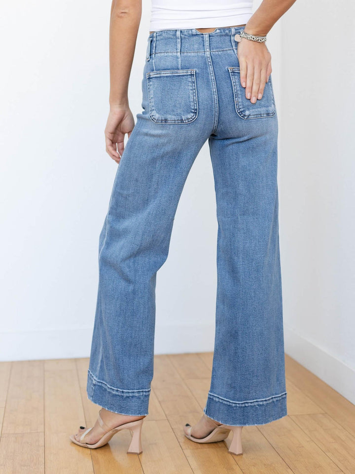 risen medium wash denim