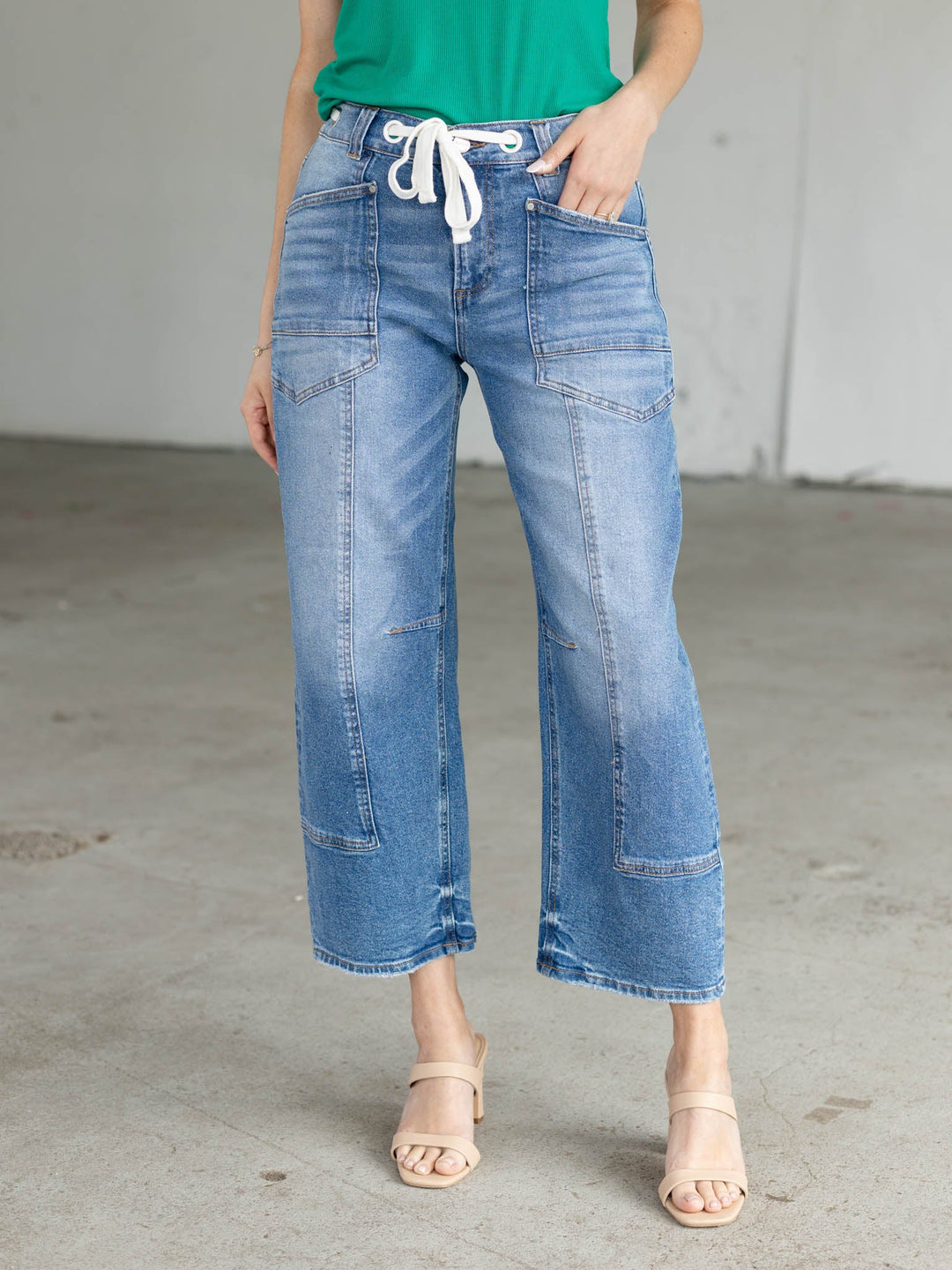 slouchy barrel jean