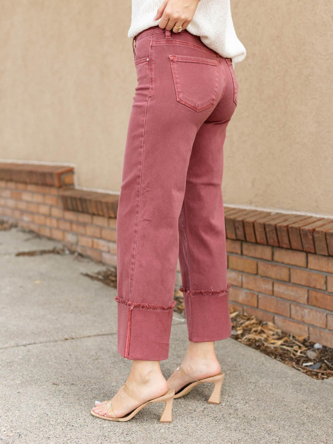 wide cuff hem jean