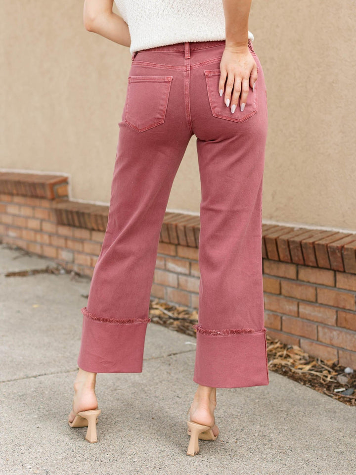 wide cuff hem jean
