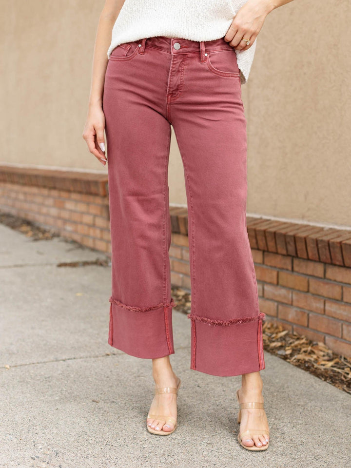 wide cuff hem jean