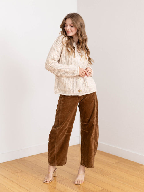 corduroy barrel pants