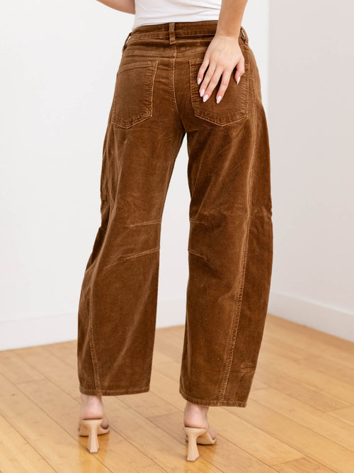 corduroy barrel pants