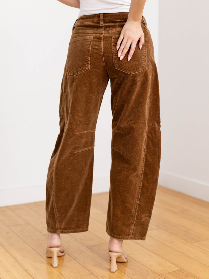 corduroy barrel pants