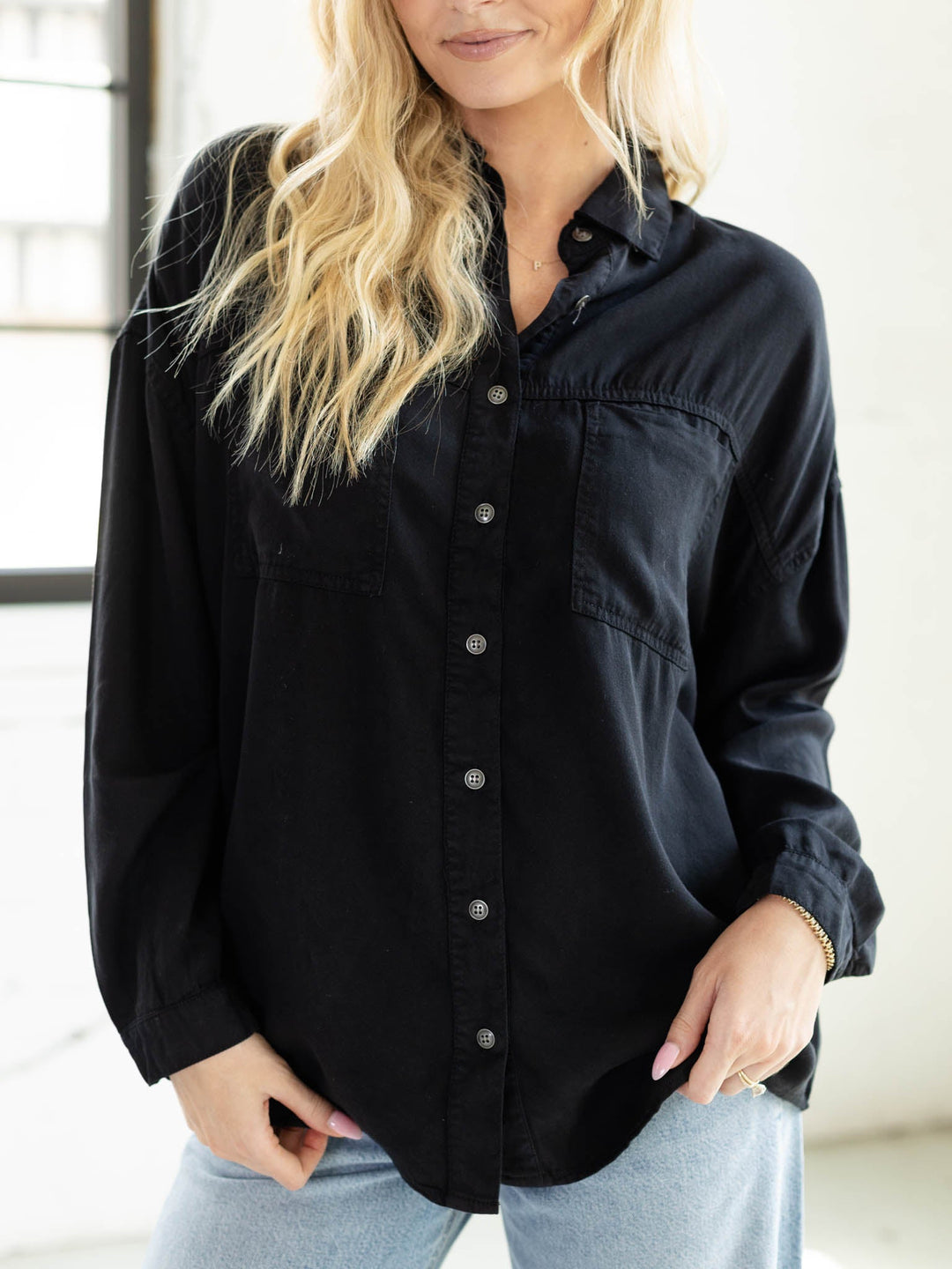 oversized tencel top