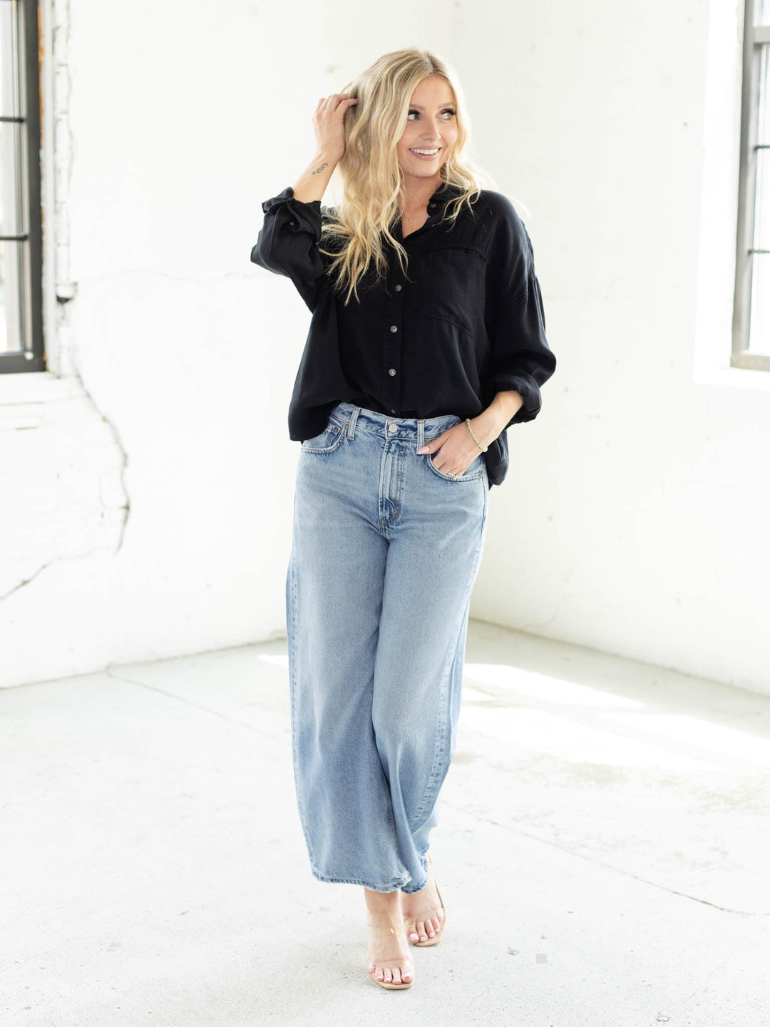 oversized tencel top