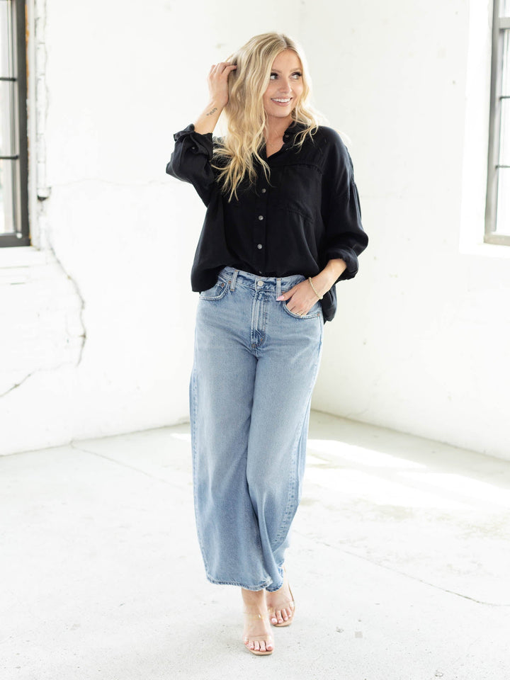 oversized tencel top