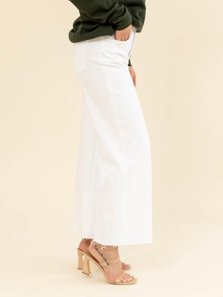 white cropped denim