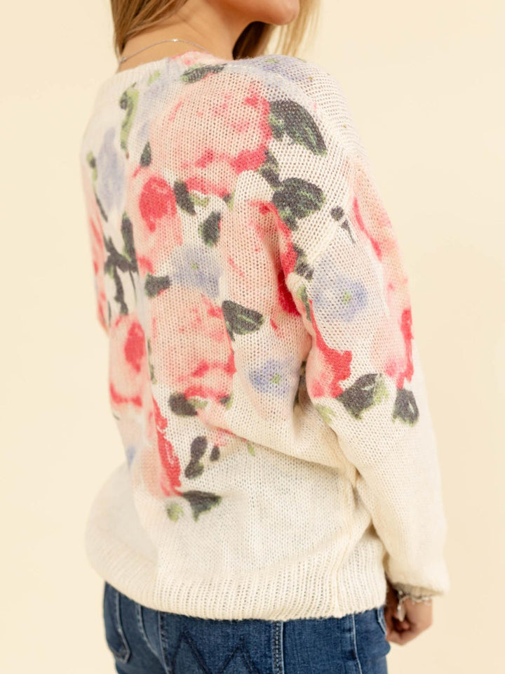 floral sweater