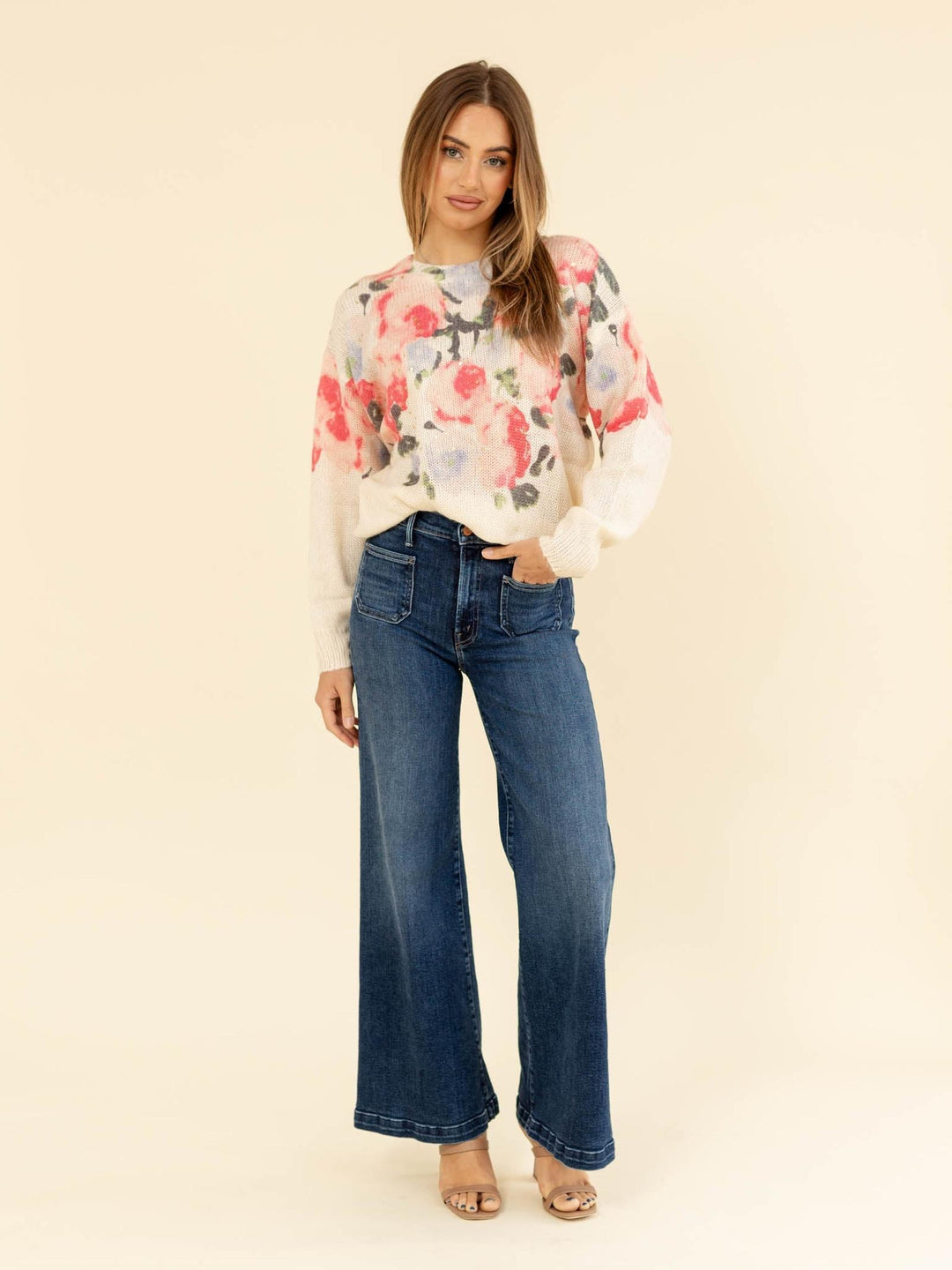 floral sweater