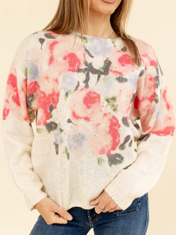 floral sweater