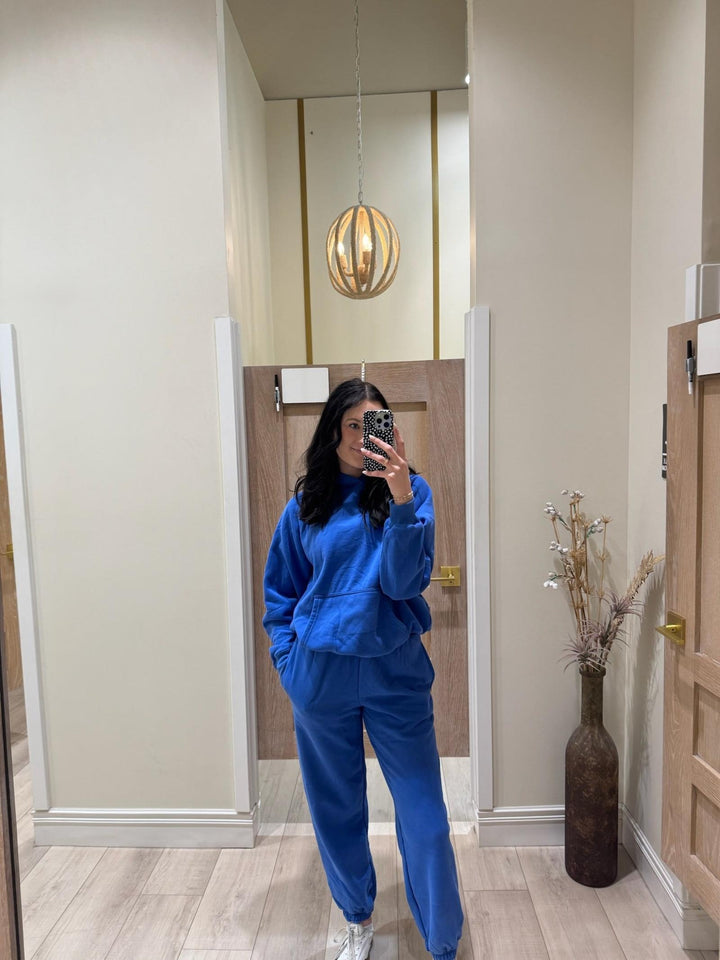 royal blue hooded sweatshirt