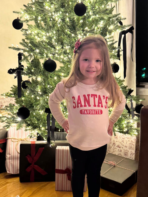 santas favorite toddler graphic sweatshirt