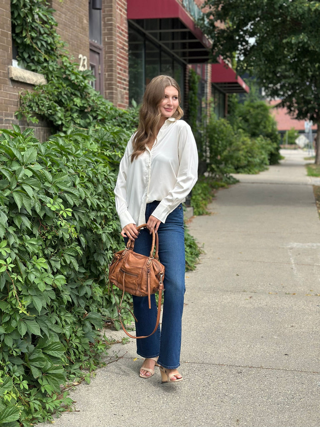 Satin Buttoned Down Shirt