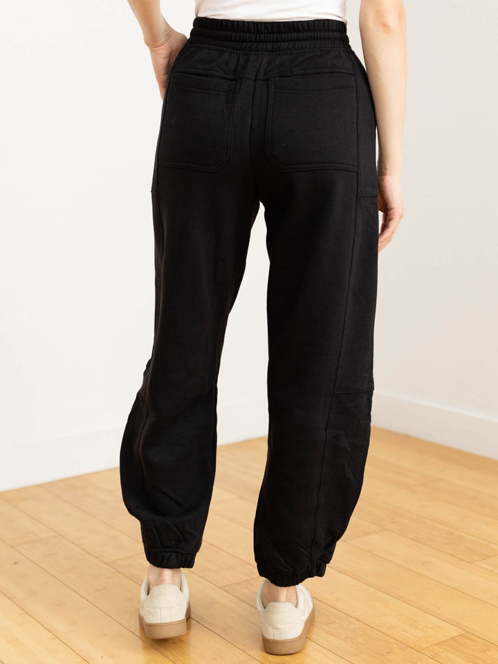 black fleece jogger
