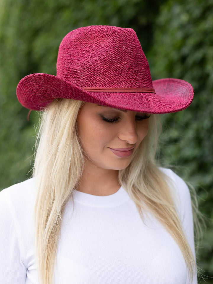 Sequin Suede String Cowboy Hat