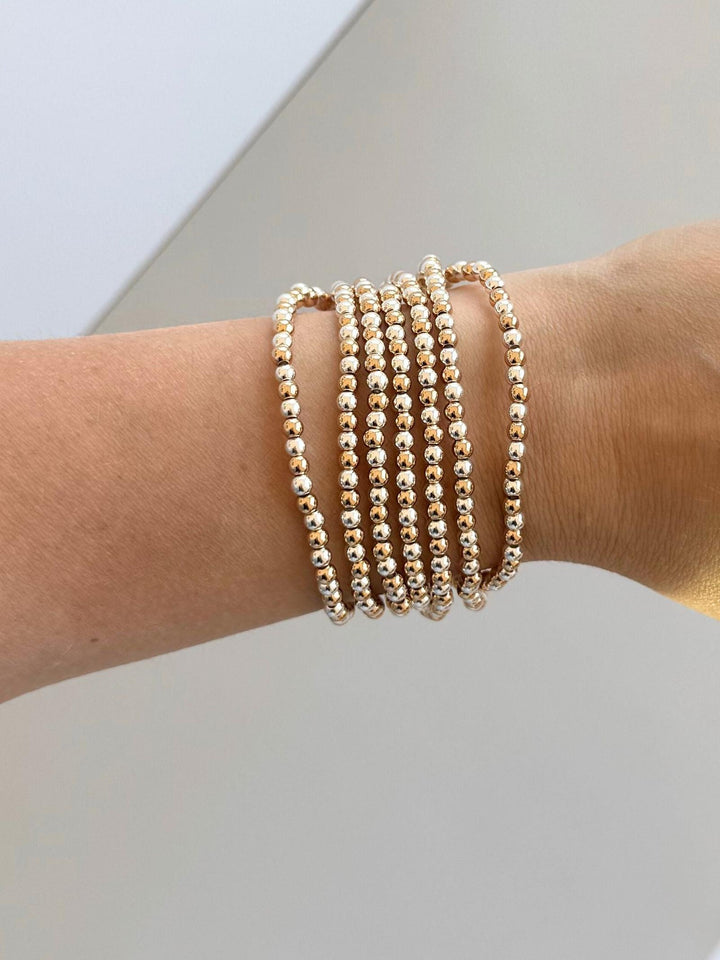 mixed metal beaded bracelets