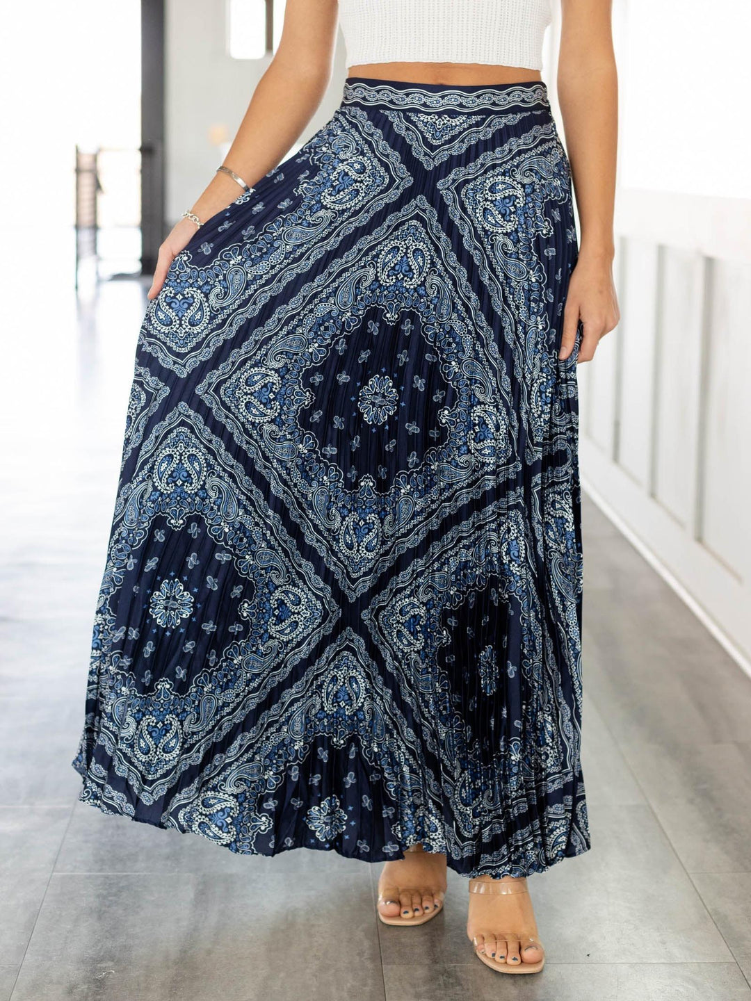 pleated bandana skirt