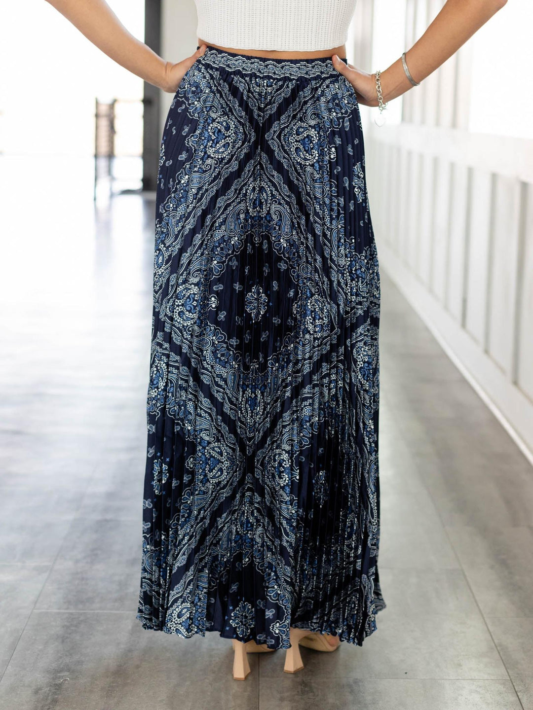pleated bandana skirt