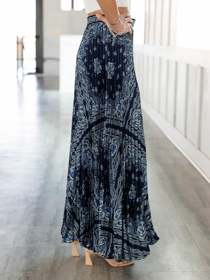pleated bandana skirt