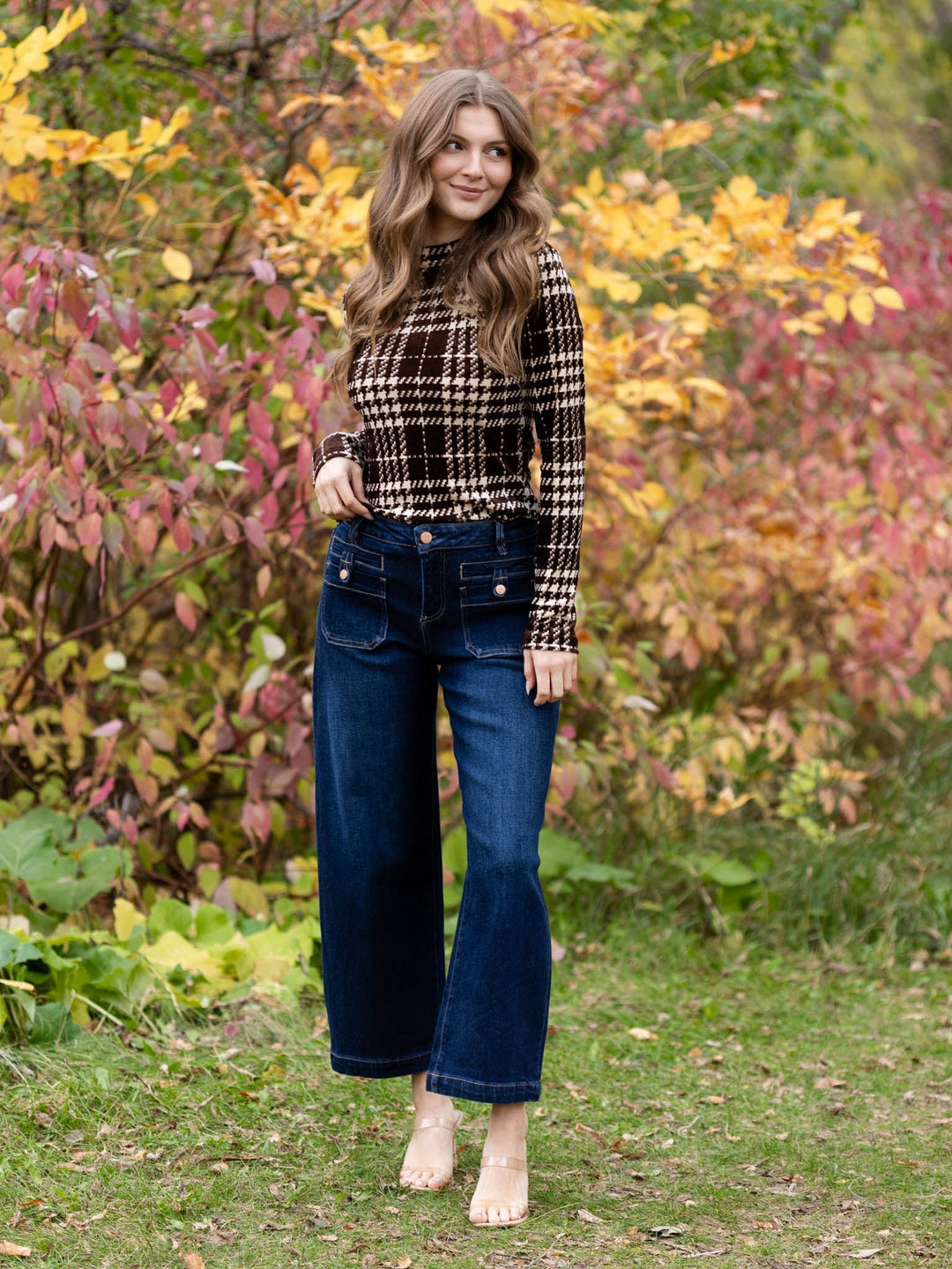 plaid top 