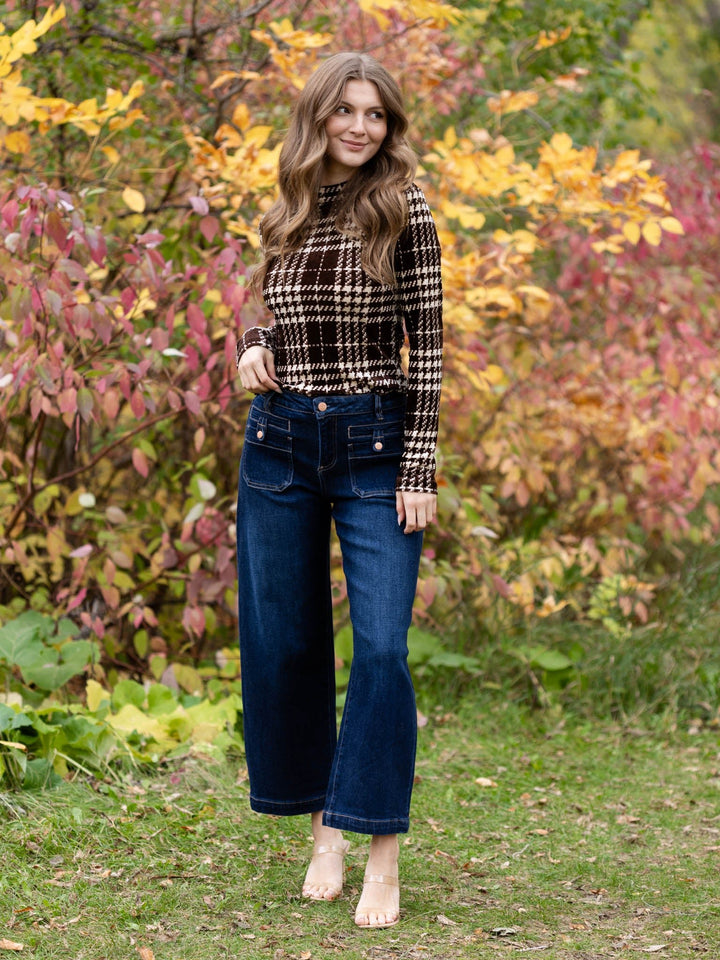 plaid top 