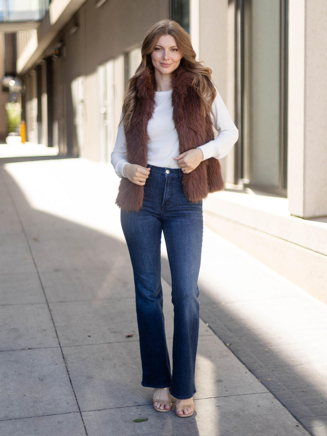Skies Are Blue Faux Fur Vest