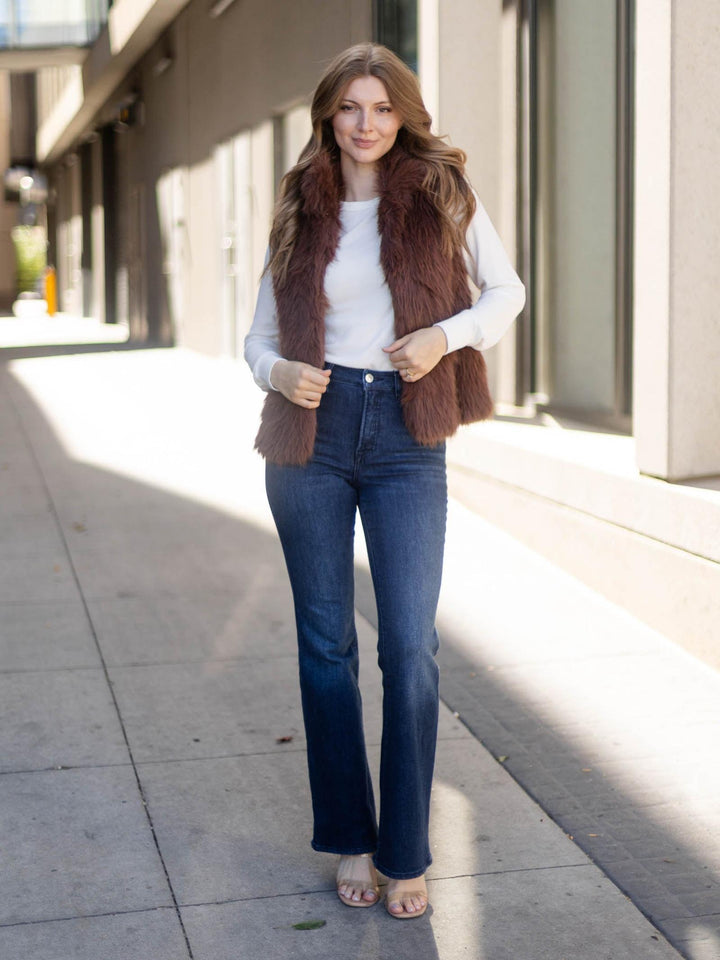 Skies Are Blue Faux Fur Vest