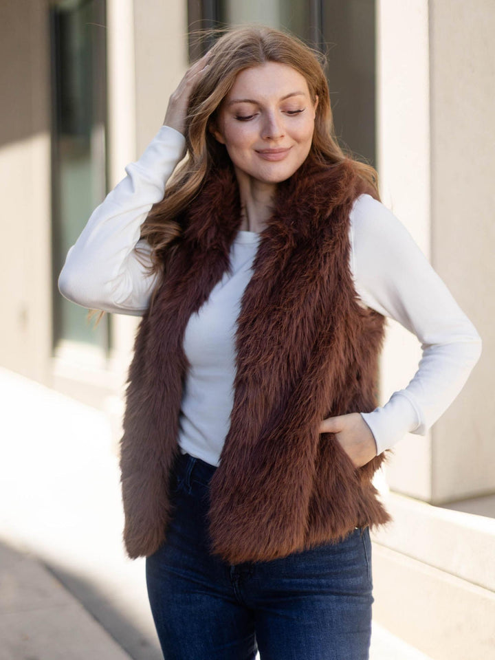 faux fur vest