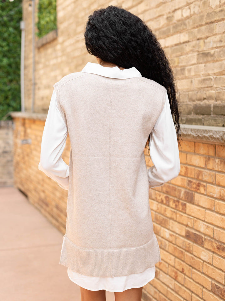 Skies Are Blue Mixed Media Shirt Dress