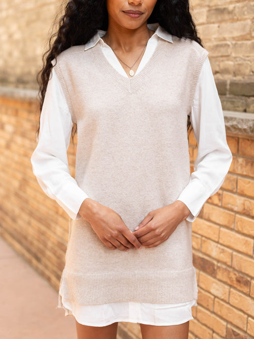 Skies Are Blue Mixed Media Shirt Dress