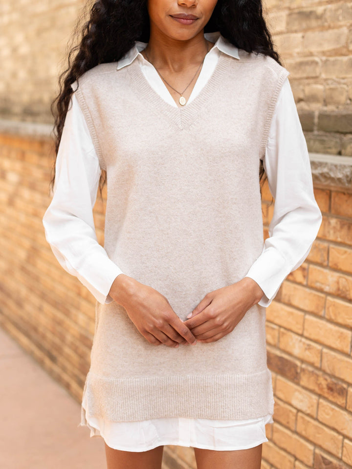 Skies Are Blue Mixed Media Shirt Dress