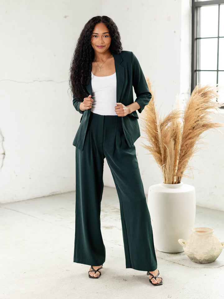 dark green blazer