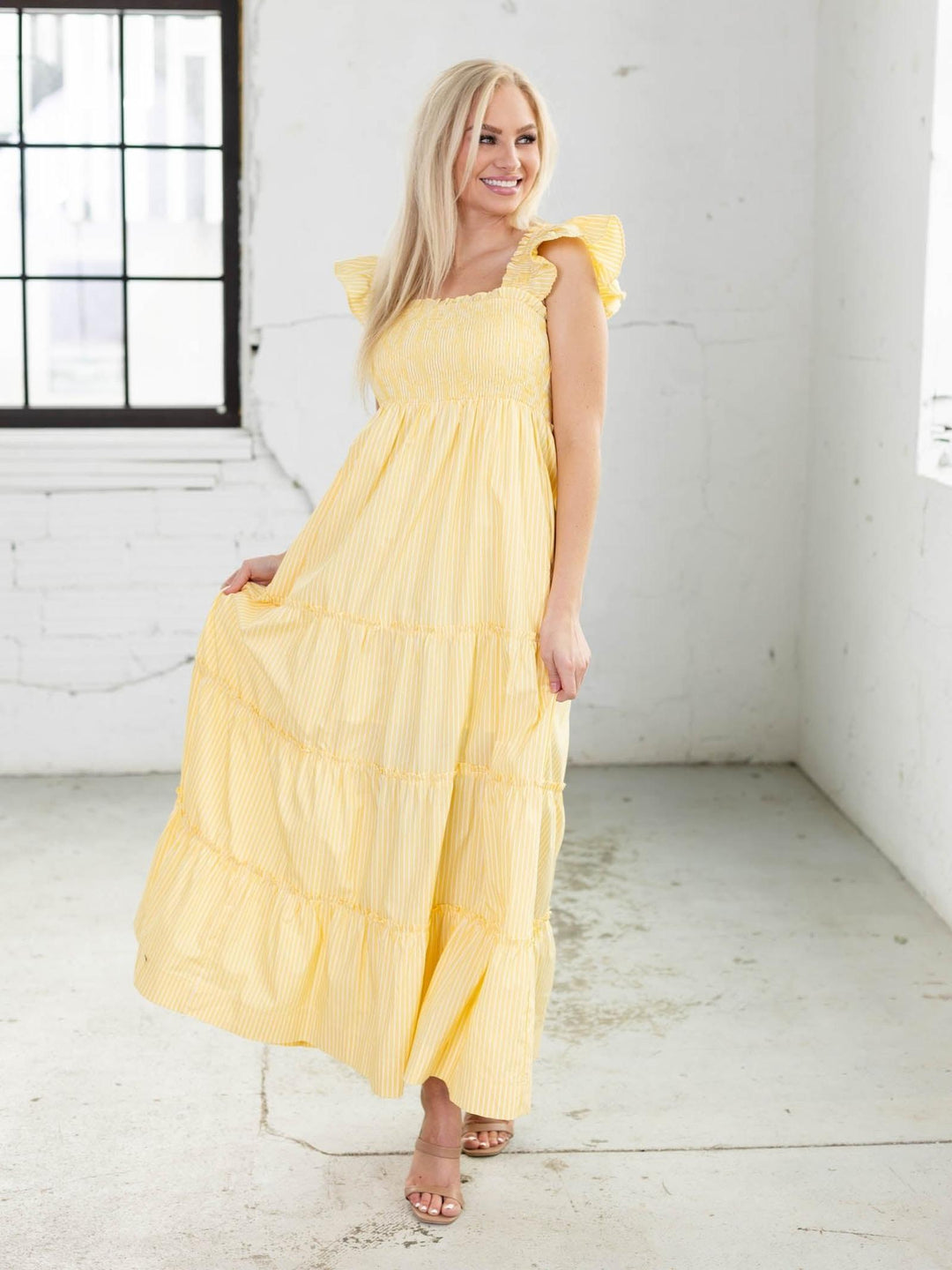 Skies Are Blue Stripe Maxi Dress