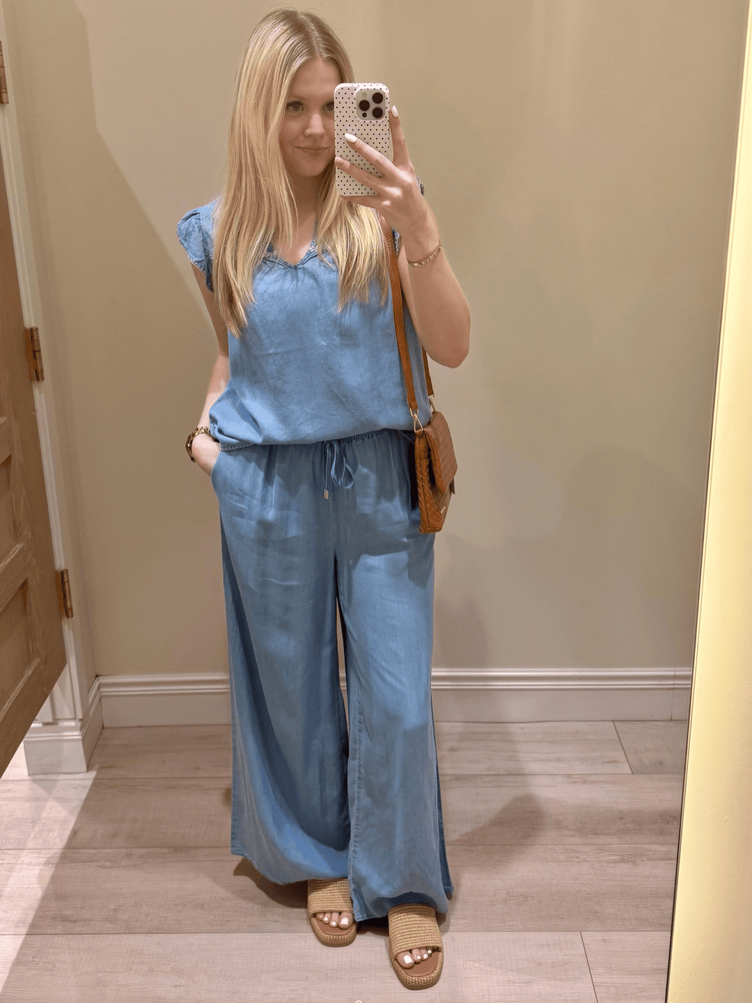 Skies Are Blue Washed Tencel Top