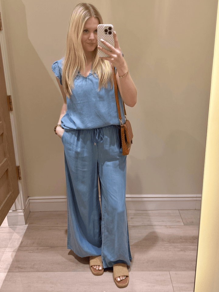 Skies Are Blue Washed Tencel Top