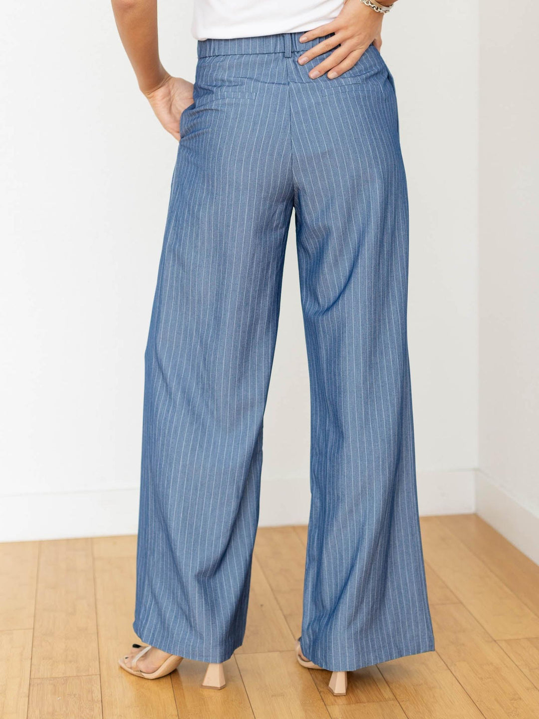 Skies Are Blue Wide Leg Striped Pant