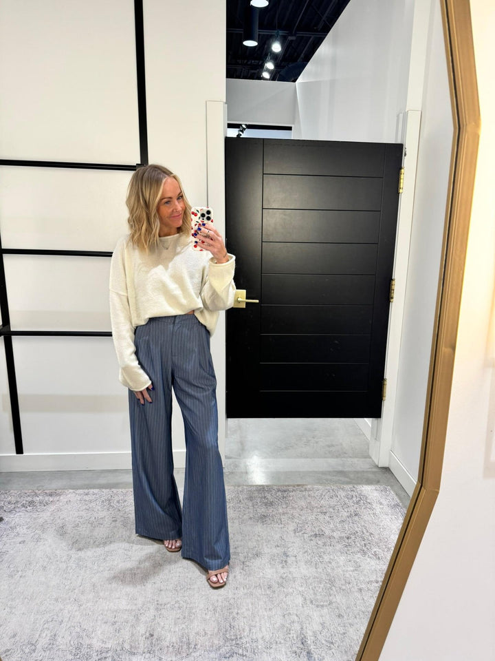 Skies Are Blue Wide Leg Striped Pant