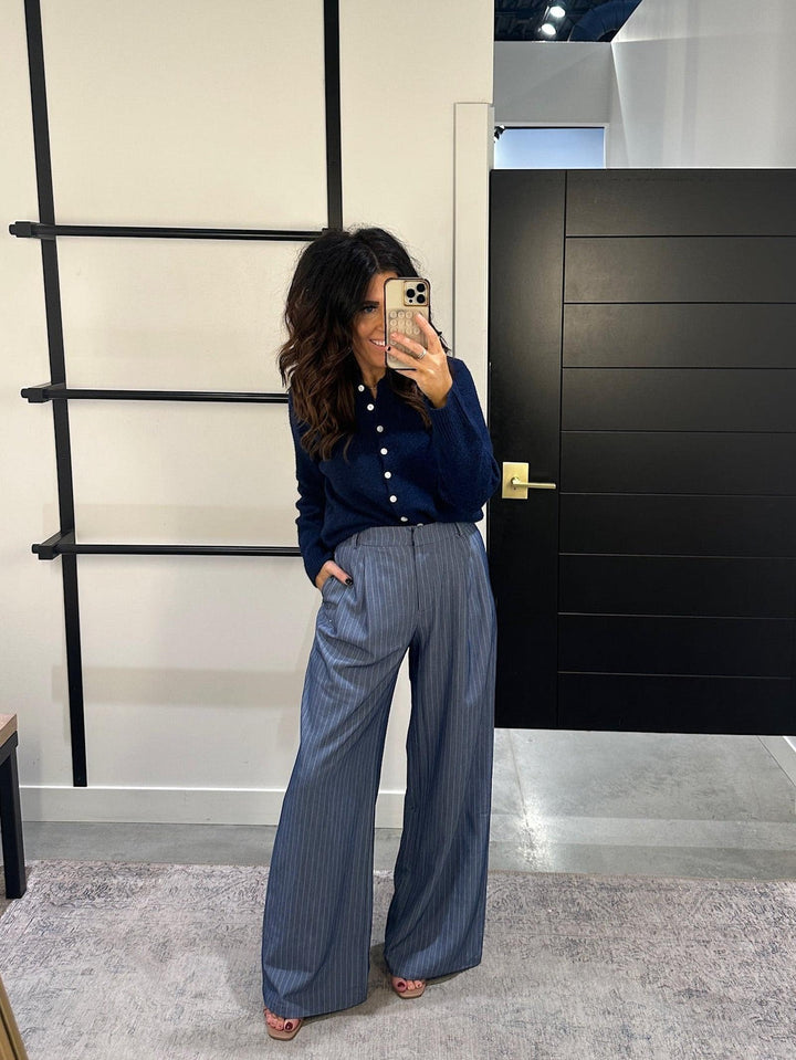 Skies Are Blue Wide Leg Striped Pant
