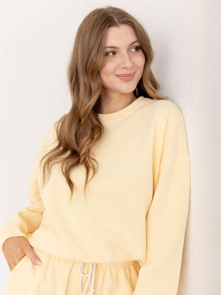 super soft crew neck sweatshirt
