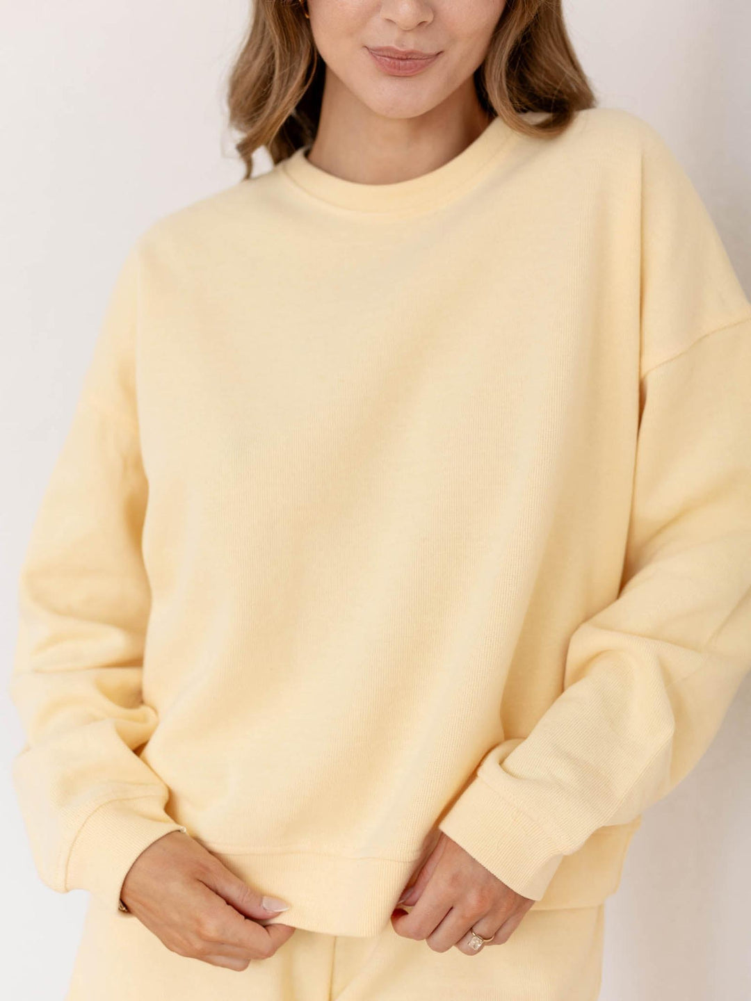 super soft crew neck sweatshirt
