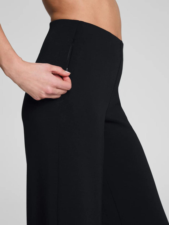 black wide leg soft pant