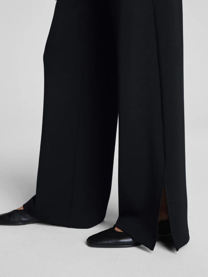 black wide leg soft pant