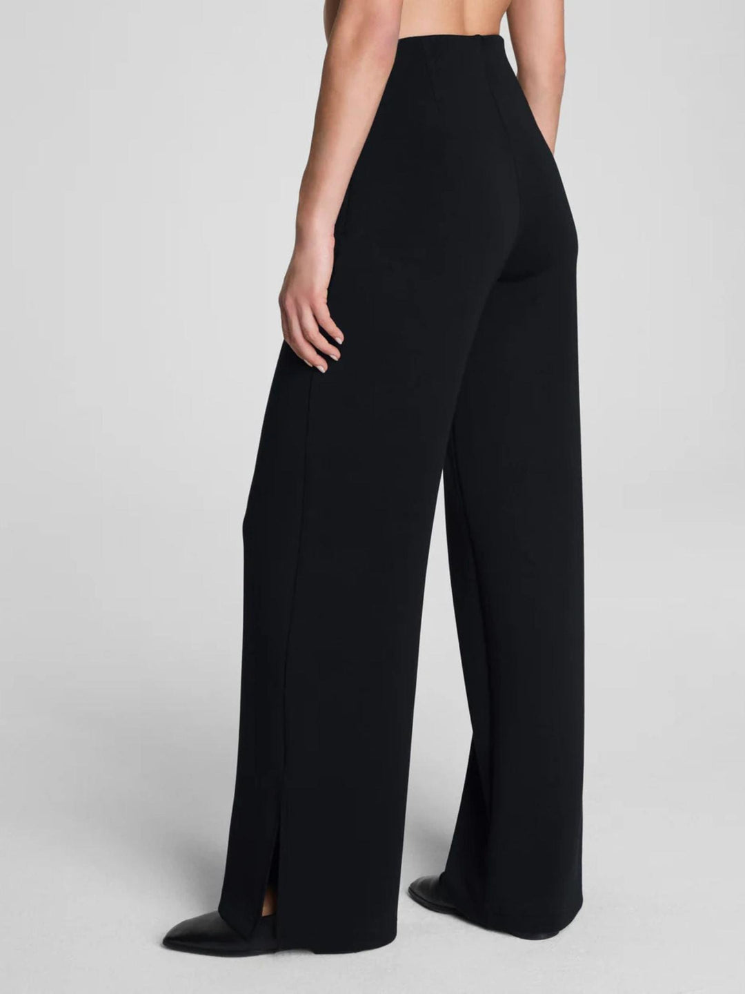 black wide leg soft pant