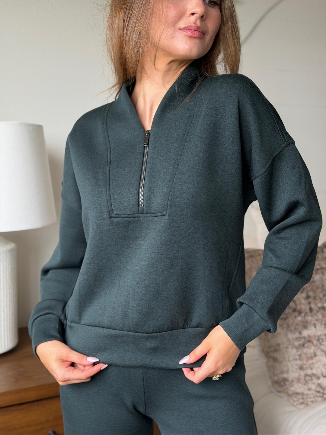 SPANX AirEssentials Shawl Collar Half Zip