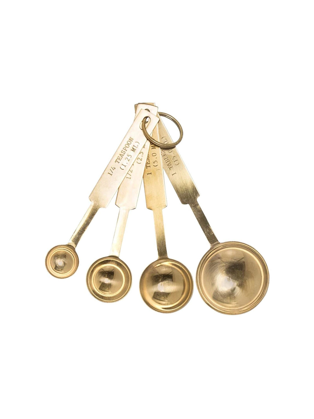 gold measuring spoons
