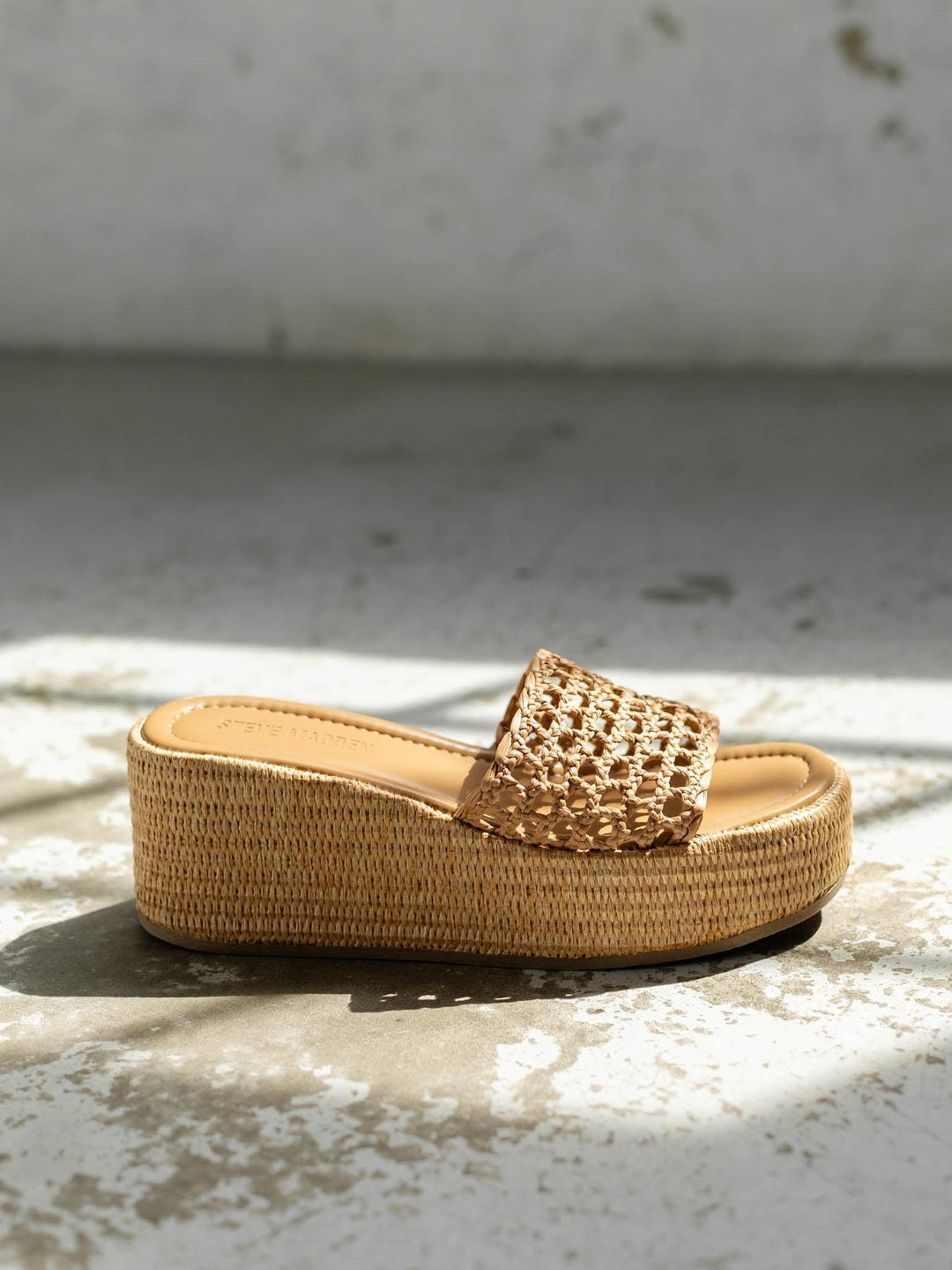 raffia wedge sandal