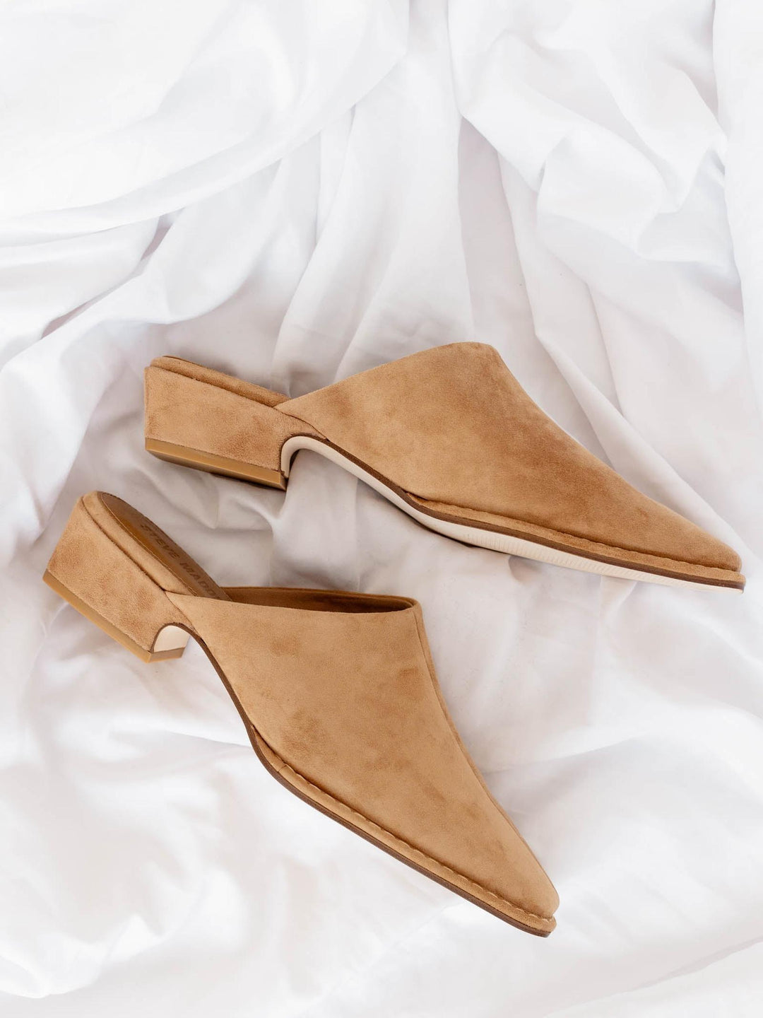 tan suede mule
