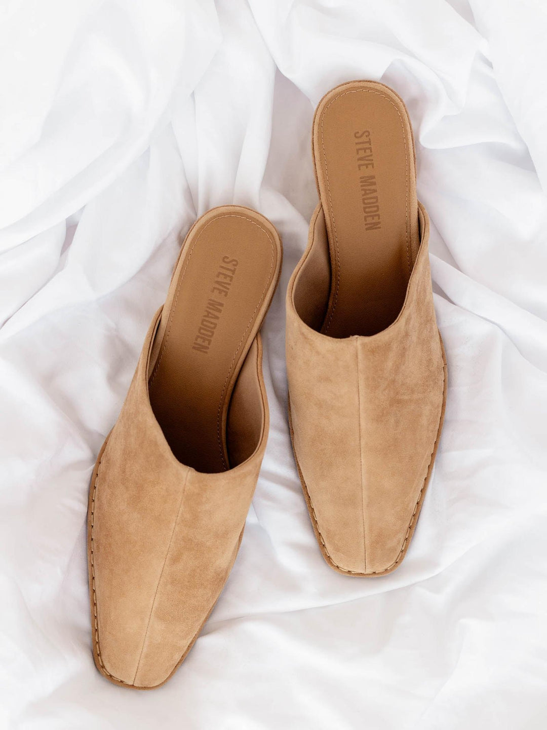 tan suede mule