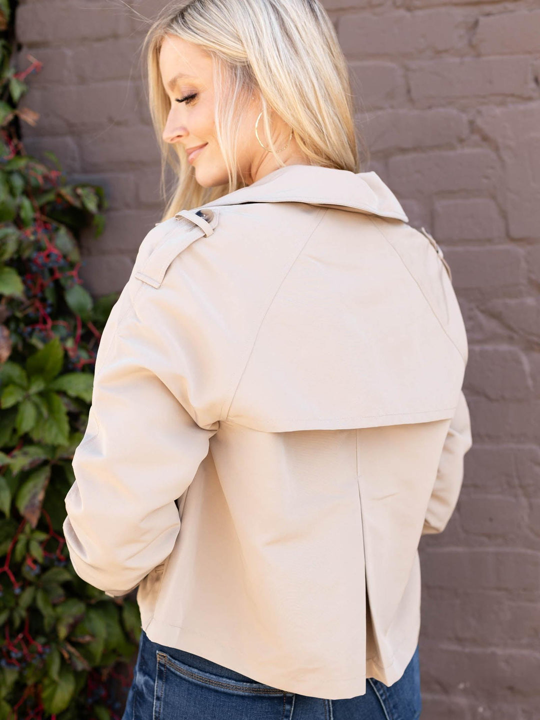 cropped trench coat